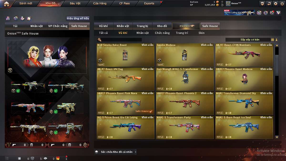 shop acc cf uy tin gia re